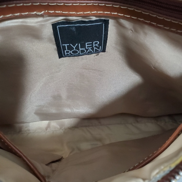 Tyler Rodan Crossbody Bag Yellow Blue Paisley Fab - Picture 6 of 8